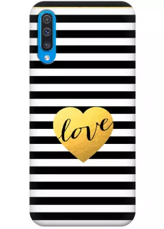 Чехол для Galaxy A50 - Полосатая любовь