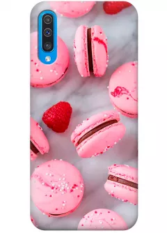 Чехол для Galaxy A50 - Мраморные пироженки
