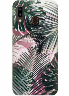 Чехол для Galaxy A20 - Пальмовые листья