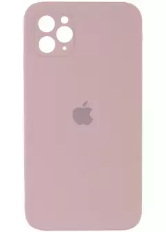 Чехол Silicone Case Square Full Camera Protective (AA) для Apple iPhone 11 Pro Max (6.5"), Розовый / Pink Sand