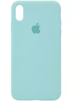 Чехол Silicone Case Full Protective (AA) для Apple iPhone XS Max (6.5"), Бирюзовый / Swimming pool