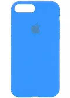 Чехол Silicone Case Full Protective (AA) для Apple iPhone 8 plus || Apple iPhone 7 plus, Голубой / Blue