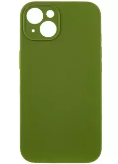 Чехол Silicone Case Full Camera Protective (AA) NO LOGO для Apple iPhone 13 (6.1"), Зеленый / Dark Olive