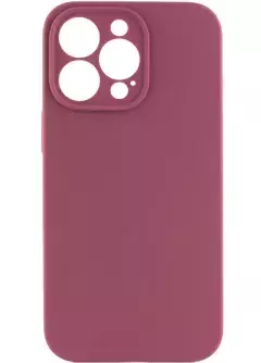 Чехол Silicone Case Full Camera Protective (AA) NO LOGO для Apple iPhone 13 Pro (6.1"), Бордовый / Plum