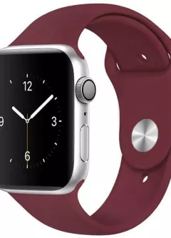 Силиконовый ремешок для Apple Watch Sport Band 38/40/41/42mm(ser.10) (S/M & M/L) 3pcs, Бордовый / Plum