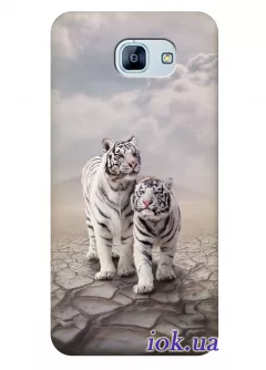 Чехол для Galaxy A8 2016 - Белые тигры