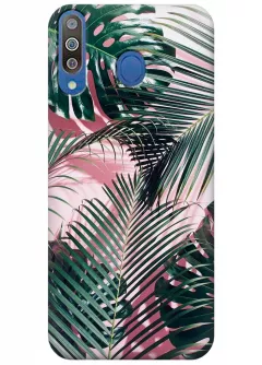 Чехол для Galaxy M30 - Пальмовые листья