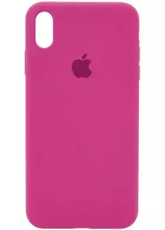Чехол Silicone Case Full Protective (AA) для Apple iPhone XR (6.1"), Малиновый / Dragon Fruit