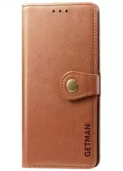 Кожаный чехол книжка GETMAN Gallant (PU) для Samsung Galaxy A15 4G/5G, Коричневый