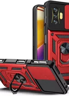 Ударопрочный чехол Camshield Serge Ring для Xiaomi Poco F4 GT, Красный