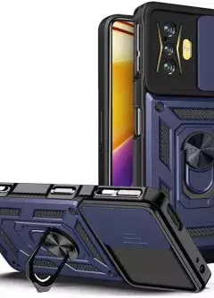 Ударопрочный чехол Camshield Serge Ring для Xiaomi Poco F4 GT, Синий