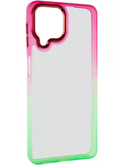 Чехол TPU+PC Fresh sip series для Samsung Galaxy M53 5G, Салатовый / Розовый