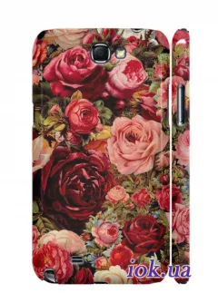 Чехол для Galaxy Note 2 - Шикарные цветы