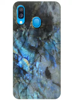 Чехол для Galaxy A40 - Синий мрамор