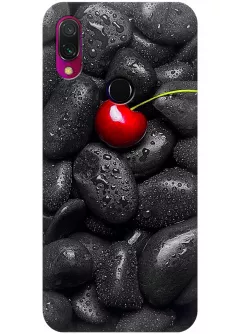 Чехол для Xiaomi Redmi Y3 - Вишня на камнях
