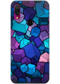 Чехол для Xiaomi Redmi Y3 - Синие кубы
