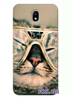 Чехол для Galaxy J7 2017 - Funny cat
