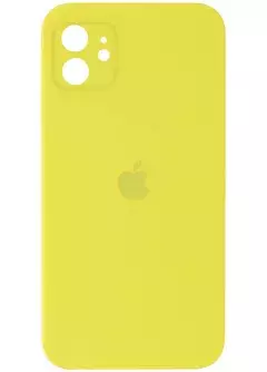 Чехол Silicone Case Square Full Camera Protective (AA) для Apple iPhone 11 (6.1"), Желтый / Bright Yellow