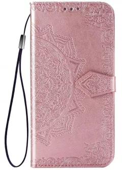 Кожаный чехол (книжка) Art Case с визитницей для ZTE Blade A7 Fingerprint (2020), Розовый