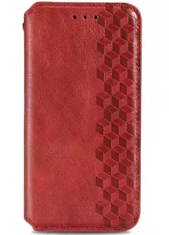 Кожаный чехол книжка GETMAN Cubic (PU) для ZTE Blade A7s (2020), Красный
