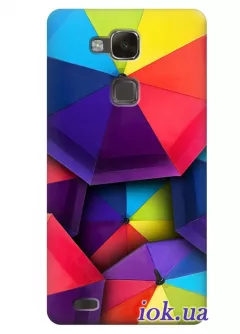 Чехол для Huawei Mate 7 - Разноцветные зонты