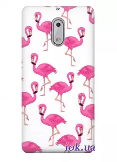Чехол для Nokia 6 - Розовые птицы