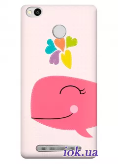 Чехол для Xiaomi Redmi 3S - Розовый кит