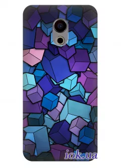 Чехол для Meizu Pro 6S - Фиолетовые кубики