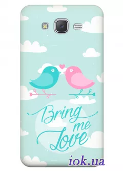 Чехол для Galaxy J5 - Влюблённые птички