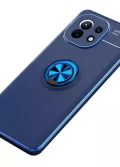 TPU чехол Deen ColorRing под магнитный держатель (opp) для Xiaomi Mi 11, Синий / Синий