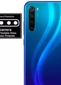 Гибкое защитное стекло 0.18mm на камеру (тех.пак) для Xiaomi Redmi Note 8T, Черный