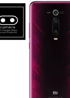 Гибкое защитное стекло 0.18mm на камеру (тех.пак) для Xiaomi Redmi K20 / K20 Pro / Mi9T / Mi9T Pro, Черный