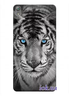 Чехол для Sony Xperia E5 - Голубоглазый тигр