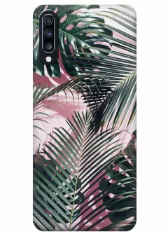 Чехол для Galaxy A70 - Пальмовые листья