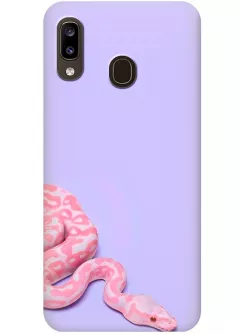 Чехол для Galaxy A20 - Розовая змея