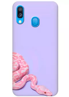 Чехол для Galaxy A40 - Розовая змея