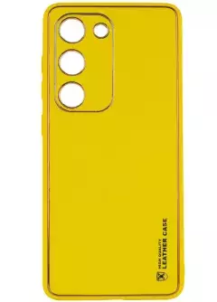 Кожаный чехол Xshield для Samsung Galaxy S24, Желтый / Yellow