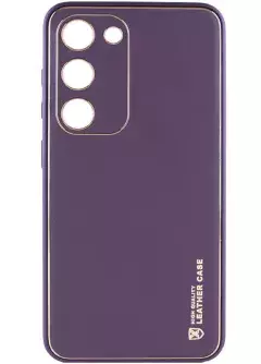 Кожаный чехол Xshield для Samsung Galaxy S24, Фиолетовый / Dark Purple