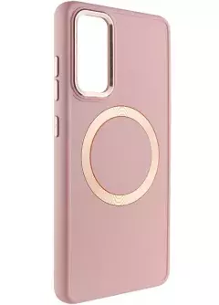 TPU чехол Bonbon Metal Style with MagSafe для Samsung Galaxy S21 FE, Розовый / Light Pink