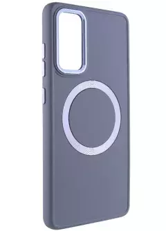 TPU чехол Bonbon Metal Style with MagSafe для Samsung Galaxy S21 FE, Серый / Lavender