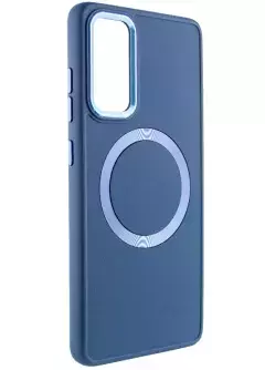 TPU чехол Bonbon Metal Style with MagSafe для Samsung Galaxy S21 FE, Синий / Cosmos Blue