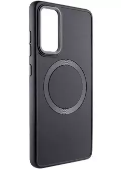 TPU чехол Bonbon Metal Style with MagSafe для Samsung Galaxy S21 FE, Черный / Black