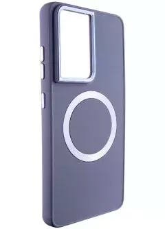 TPU чехол Bonbon Metal Style with MagSafe для Samsung Galaxy S21 Ultra, Серый / Lavender