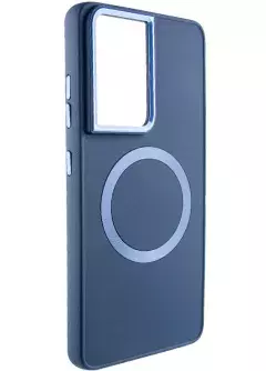 TPU чехол Bonbon Metal Style with MagSafe для Samsung Galaxy S21 Ultra, Синий / Cosmos Blue