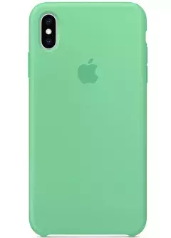 Чехол Silicone case (AAA) для Apple iPhone XS Max (6.5"), Зеленый / Spearmint