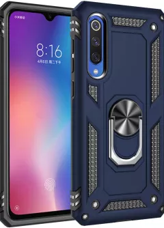 Ударопрочный чехол Serge Ring for Magnet для Xiaomi Mi 9 SE, Темно-синий