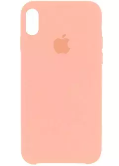 Чехол Silicone Case (AA) для Apple iPhone X || Apple iPhone XS, Розовый / Light Flamingo