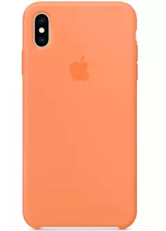 Чехол Silicone case (AAA) для Apple iPhone XS Max (6.5"), Оранжевый / Papaya