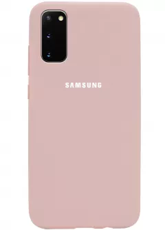Чехол Silicone Cover Full Protective (AA) для Samsung Galaxy S20, Розовый / Pink Sand