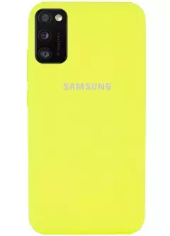 Чехол Silicone Cover Full Protective (AA) для Samsung Galaxy A41, Желтый / Flash